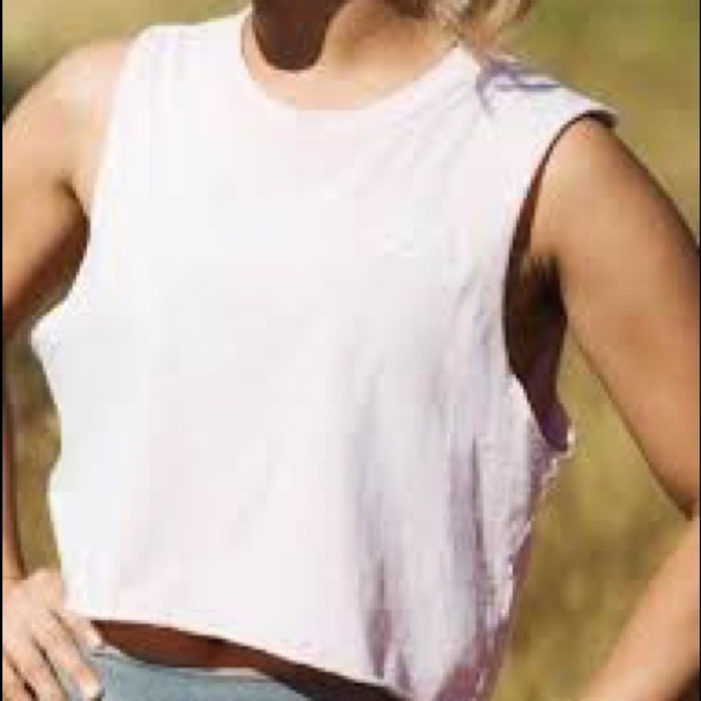 barre3 pink crop tank - worn once!